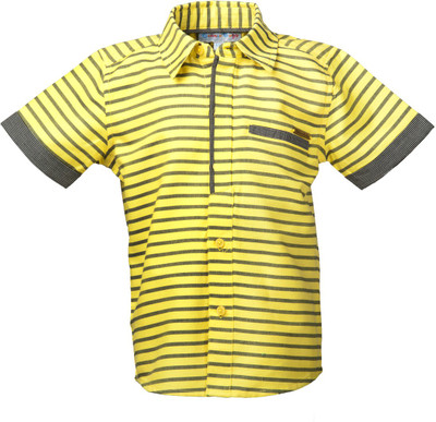 

Beanie Bugs Boys Striped Casual Yellow Shirt