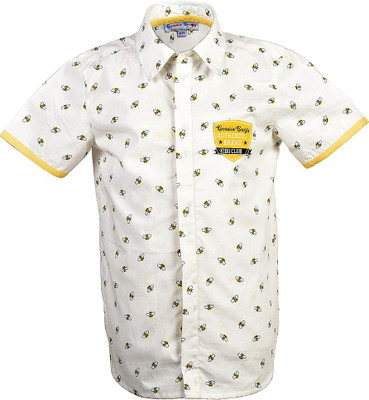 Beanie Bugs Boys Printed Casual White, Yellow, Black Shirt