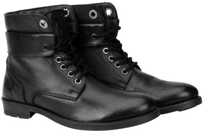 FAUSTO High Ankle Boots For Men(Black)