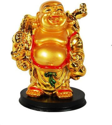 

Ripe India Ripe India Laughing Buddha Back Potli - 16 cm Decorative Showpiece - 16 cm(Polyresin, Multicolor)