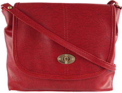

MTE Girls Casual Red Leatherette Sling Bag
