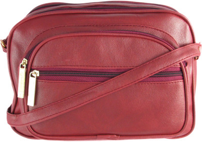 

MTE Girls Casual Maroon Leatherette Sling Bag