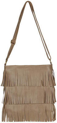 

MAEVA Women Casual Beige Leatherette Sling Bag