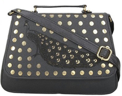 

feel sixteen Girls Casual Black PU Sling Bag