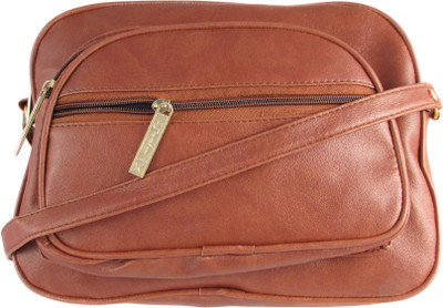 

MTE Girls Casual Brown Leatherette Sling Bag