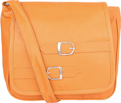 Fairdeals Women Casual Beige PU Sling Bag