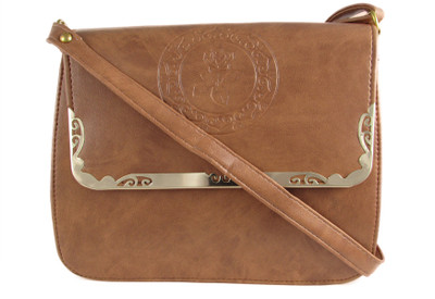 

MTE Girls Casual Beige Leatherette Sling Bag