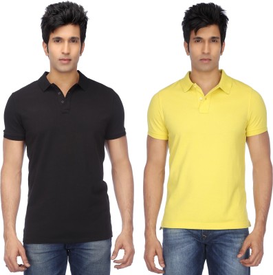 Concepts Solid Men Polo Neck Multicolor T-Shirt