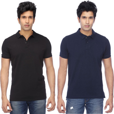 Concepts Solid Men Polo Neck Multicolor T-Shirt