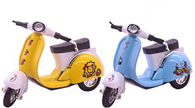 

Smiles Creation Cute Little Die cast Motorcycle with Beautiful Colour Toy for kids- Set of 2(Multicolor)