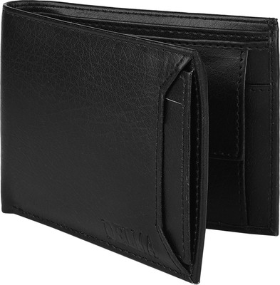 delma Men Black Artificial Leather Wallet(7 Card Slots)