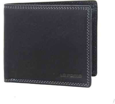 

La Roma Men Black Genuine Leather Wallet(8 Card Slots)