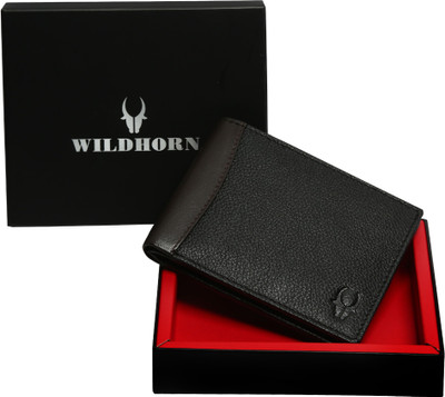 

WildHorn Men Black Genuine Leather Wallet(6 Card Slots)