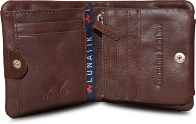 

Lunatik Men Maroon Genuine Leather Wallet(10 Card Slots), Dark maroon extreme style wallet;trifold wallet