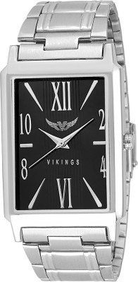 VIKINGS EXCLUSIVE DECENT BLACK DIAL WITH STAINLESS STEEL CHAIN Watch  - For Men   Watches  (VIKINGS)