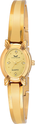 VIKINGS ANTIQUE GOLDEN DIAL WITH GOLD PLATING BRACELET Watch  - For Girls   Watches  (VIKINGS)