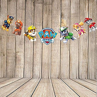 

PARTY PROPZ PAW PATROL BIRTHDAY DECORATION/STRING BANNER(SET OF 1)/PAW PATROL PARTY SUPPLIES Pennant Banner(8 ft, Pack of 1)