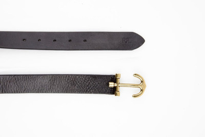 

DAPPER HOMME Men & Women Formal Black Genuine Leather Belt