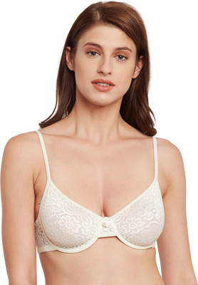 

Secrett Curves Women's Full Coverage Bra(White), Papyrus