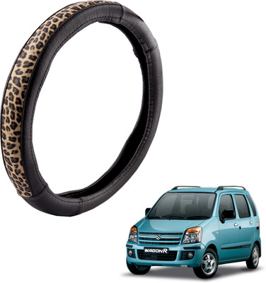 Autofy Steering Cover For Maruti WagonR(Black, Leather)