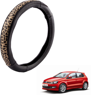 

Autofy Steering Cover For Volkswagen Polo(Black, Leather)