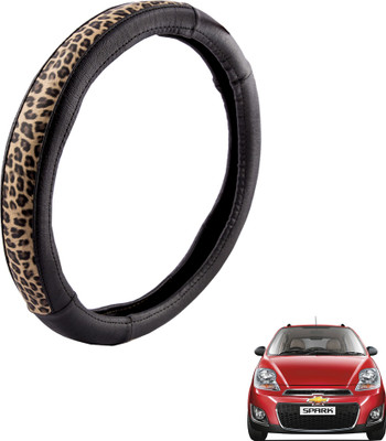 

Autofy Steering Cover For Chevrolet Spark(Black, Leather)