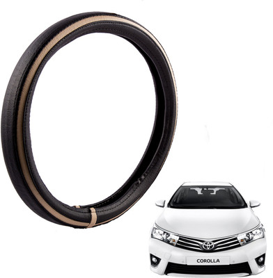 

Autofy Steering Cover For Toyota Corolla(Black, Leather)