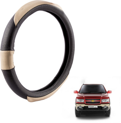 

Autofy Steering Cover For Chevrolet Tavera(Black, Leather)