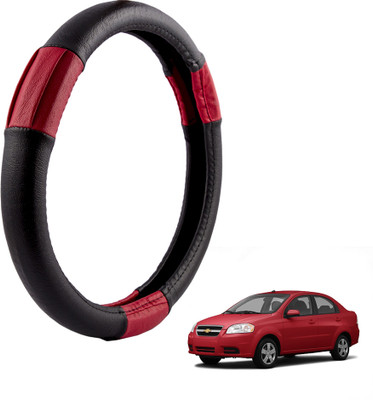

Autofy Steering Cover For Chevrolet Aveo(Black, Leather)