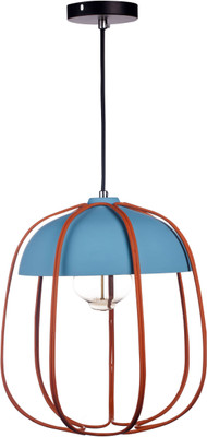 

VOYLITE Orange and Blue Cage Hanging Pendants Ceiling Lamp