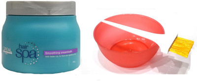 

L'Oreal Paris Hair Spa Set of 3 (Smoothing Creambath Mask+ Mixing Bowl+ Applicator Brush)(Set of 2)
