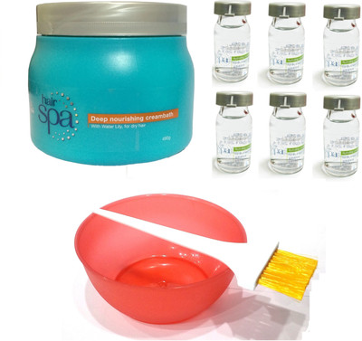 

L'Oreal Paris Hair Spa Set of 9 (Deep Nourishing Mask+ Hydrating Ampoules+ Mixing Bowl+ Applicator Brush)(Set of 2)