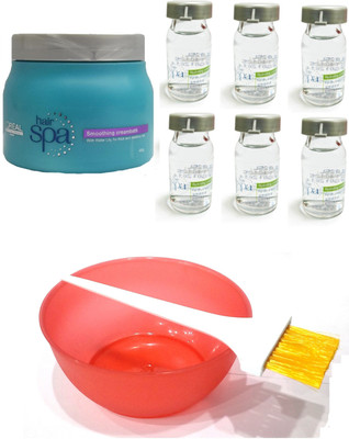 

L'Oreal Paris Hair Spa Set of 9 (Smoothing Mask+ Hydrating Ampoules+ Mixing Bowl+ Applicator Brush)(Set of 2)