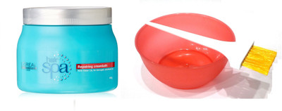 

L'Oreal Paris Hair Spa Set of 3 (Repairing Creambath Mask+ Mixing Bowl+ Applicator Brush)(Set of 2)