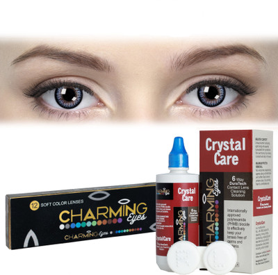 

Charming Eyes 1 Day Color Daily Contact Lens(Gray-,0.00, Gray, Pack of 12)