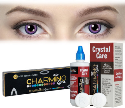 

Charming Eyes 1 Day Color Lenses By VisionsIndia Daily(Amethyst-,0.00, Colored Contact Lenses, Pack of 12)