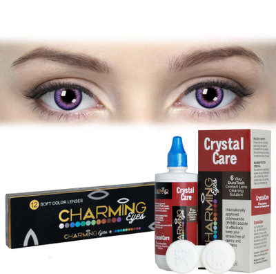 

Charming Eyes 1 Day Color Daily Contact Lens(Violet-,0.00, Violet, Pack of 12)