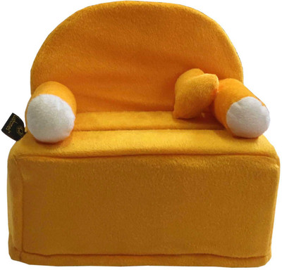 

Lushomes 1 Compartments Polyester Tissue Box(Yellow)