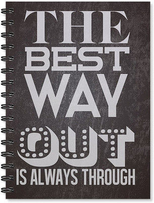 

100yellow A5 Notebook(A5 Size Inspirational Quote Printed Wire Bound Spiral Book With Ruled Sheets Book, Multicolor)