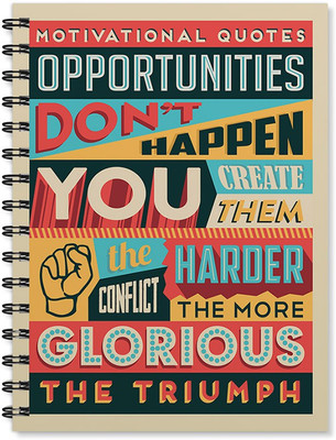 

100yellow A5 Notebook(Motivational Quote Printed A5 Size High Definition Personal & Office Stationary -A5 Size, Multicolor)