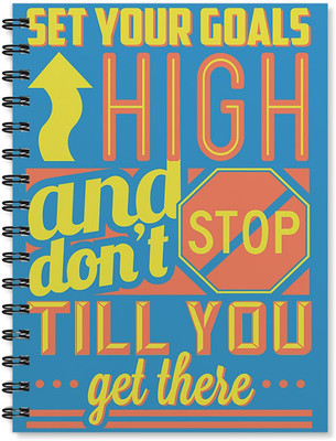 

100yellow A5 Notebook(Motivational Quote Printed A5 Size High Definition Personal & Office Stationary, Multicolor)