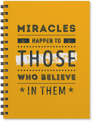 

100yellow A5 Notebook(Inspirational Quote Printed A5 Size High Definition Personal & Office Stationary Book, Multicolor)