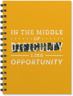 

100yellow A5 Notebook(Inspirational Quote Print Wire Bound Ruled Paper Sheets Personal And Office Stationary Book, Multicolor)