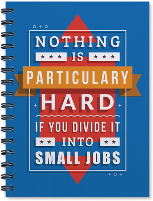 

100yellow A5 Notebook(Motivational Quote Print Wire Bound Ruled Paper Sheets Personal And Office Stationary Book, Multicolor)