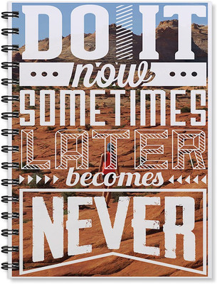 

100yellow A5 Notebook(Motivational Quote Printed A5 Size High Definition Personal & Office Stationary -A5 Size, Multicolor)