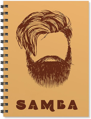 

100yellow A5 Notebook(Beard Printed Wire Bound Ruled Paper Sheets Personal And Office Stationary -A5 Size, Multicolor)