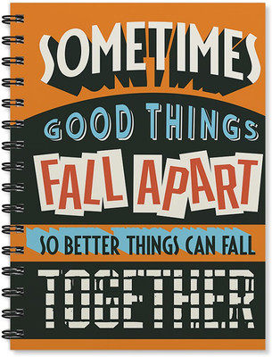 

100yellow A5 Notebook(Inspirational Quote Print Wire Bound Ruled Paper Sheets Personal And Office Stationary, Multicolor)
