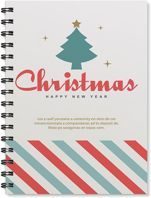 

100yellow A5 Notebook(Christmas & Happy New Year Printed Wire Bound Spiral Designer Book- A5 Size, Multicolor)