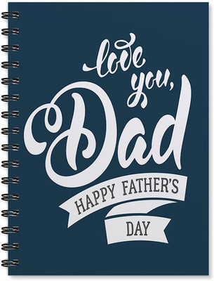 

100yellow A5 Notebook(Love You Dad Print Wire Bound Ruled Paper Sheets Personal And Office Stationary - Gift For Dad/Father, Multicolor)