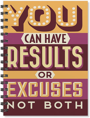 

100yellow A5 Notebook(A5 Size Inspirational Quote Printed Wire Bound Spiral Book With Ruled Sheets Book, Multicolor)